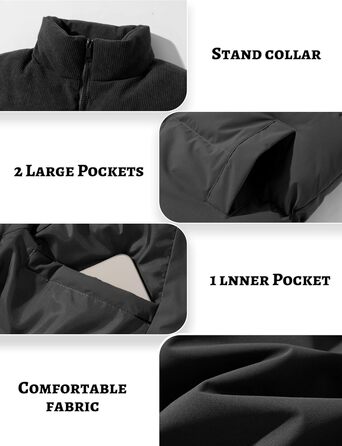 Чоловіча жилетка AIEOE з утеплювачем, без рукавів, тепла зимова жилетка з корду, для активного відпочинку, розміри EU S-3XL