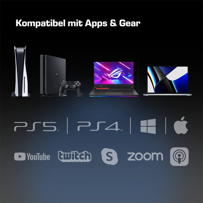 DOCKIN® MP2000: USB мікрофон-конденсатор для ПК, геймінгу, подкастів та стрімінгу - професійний мікрофон з підставкою для запису звуку з чудовою якістю звуку (130dB)