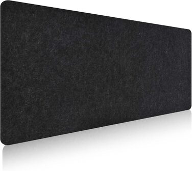 Килимок для столу з фетру, великий 80x40 см, неслизький. Килимок для миші, мат для письма, офісний захист столу (Чорний)