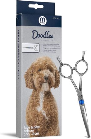 Ножиці для грумінгу собак Mikki Doodle: професійні ножиці для стрижки та формування шерсті, 19 см