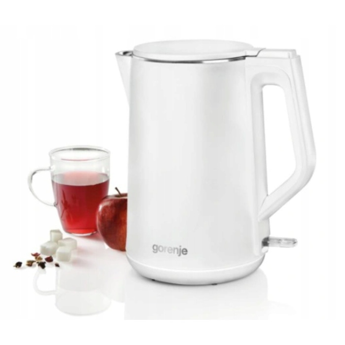 Електричний чайник Gorenje K15DWW, 2200 Вт, 1,5 л, білий