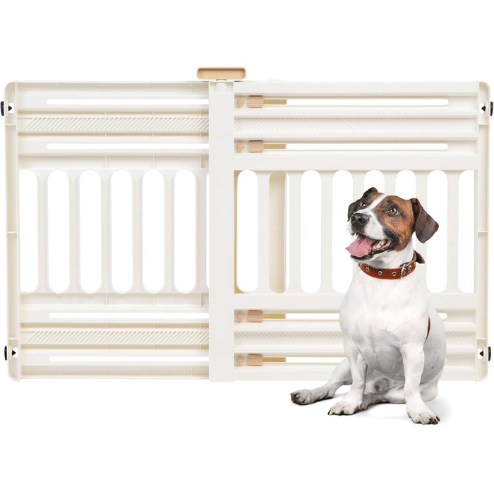 Захисний бар'єр для тварин Iris Ohyama PBR-600, пластиковий, без свердління, білий/кремовий, L64 x B61 x H5 см