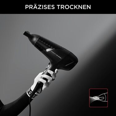 Фен Rowenta x Karl Lagerfeld CV581L Studio Dry: Ефективність та стиль, 6 режимів, Thermo Control, концентрат, чорний/червоний