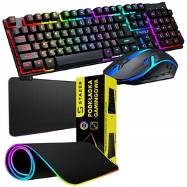 Ігровий набір: гібридна клавіатура з RGB-підсвіткою, USB