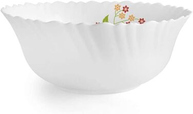 Cello Opalware Dazzle Серія Secret Garden: Набір посуду на 35 позицій | Столовий сервіс з опалу | Білий посуд для 6 осіб