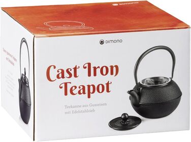 Asian cast iron teapot. Traditional iron teapot.