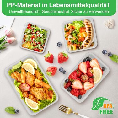 Набір контейнерів для їжі Kottwca, 30 шт. (15 контейнерів + 15 кришок), 15 великих контейнерів, 100% захист від витікання, BPA-Free, для мікрохвильової печі та холодильника