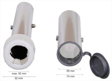 Schneider Base Sleeve for Patio Umbrellas, 827-00, Aluminum, 0.8 kg