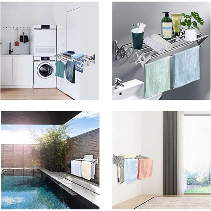 Складана сушарка для одягу, для використання в приміщенні та на вулиці