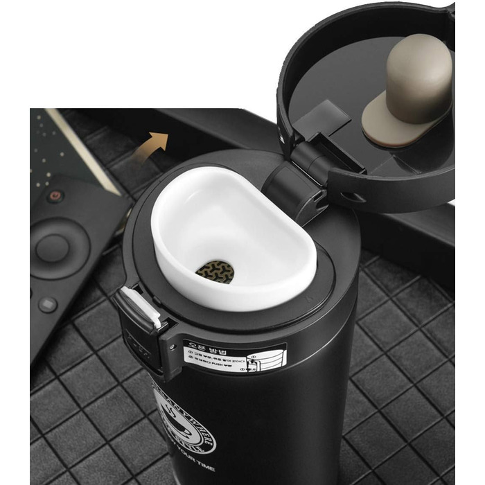 Термокружка-дорожній стакан SLOSH з кришкою, BPA-free, 380 мл, чорний