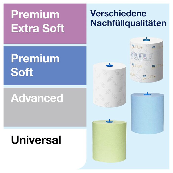 Tork Matic Dispenser for Roll Towels White H1, Refill Indicator, Elevation Design, 551000