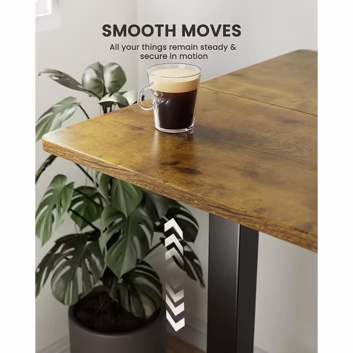 ErGear Height Adjustable Desk 120 x 60cm Height Adjustable Electric Ergonomic Standing Desk/Sitting Desk Computer Desk for Home Office with 4 Memory Control (Vintage Brown) 120*60 cm Vintage Brown