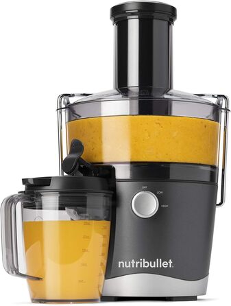 NutriBullet Juicer, Cold Press Juicer, Fruit and Vegetable Extractor, Fruit Juice Press, Daily Use, Easy to Clean, 1.5L Pulp Container, NBJ100G, Black Centrifuge