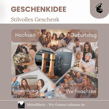Дерев'яна мельниця для солі та перцю LORELEY® Mittelrhein Germany з керамічним механізмом – з підставкою та пензлем – у подарунковій коробці. Ідеальний подарунок на весілля або новосілля (Deluxe з нержавіючої сталі)