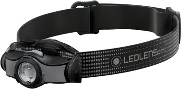 Налобний ліхтар Ledlenser MH3, 200 люмен, LED, фокусування, 130 м, до 35 годин, металевий кліп, батарейка, для туризму