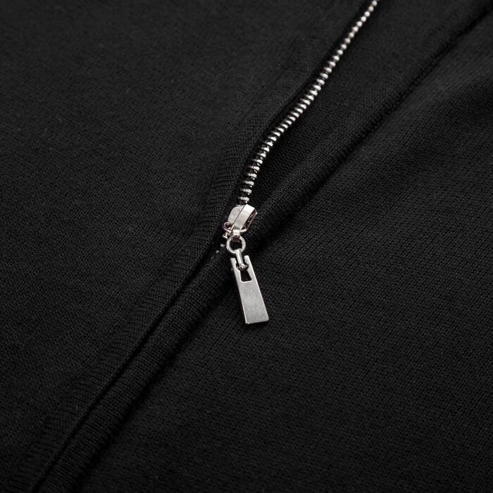 Кардиган чоловічий PJ PAUL JONES з коміром-стійкою та блискавкою, класичний в'язаний, зимовий, чорний XXL