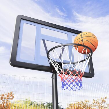Yaheetech Adjustable Basketball Stand with Wheels - Outdoor Basketball Hoop System