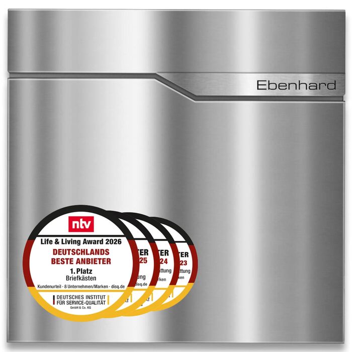 Поштова скринька Metzler® антрацит з газетницею та іменним шильдиком RAL 7016, вулична, з нержавіючої сталі, стійка до корозії та погодних умов, 37x37x10.5 см