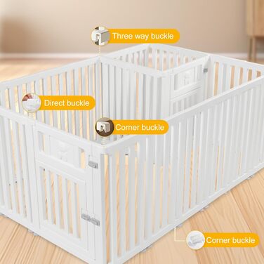 Клітка-вигул для цуценят та собак CEIEVER, 186x126x75 см, біла