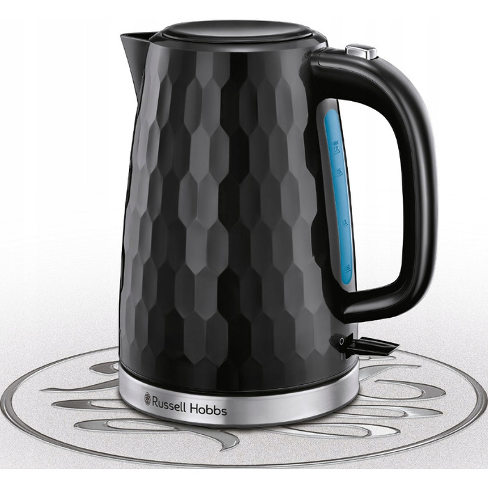 Електричний чайник Russell Hobbs Honeycomb, 2400 Вт, 1,7 л, чорний