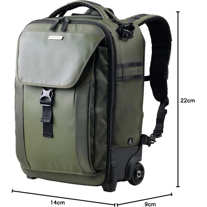 Рюкзак Vanguard Veo Select 37BRM GR для фотообладнання (зелений, 59T) - рюкзак та вагончик