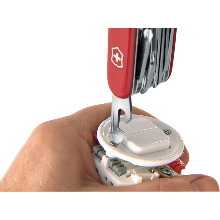 Нож Victorinox Швейцарський  – мультитул з 10 функціями, зелено-чорний