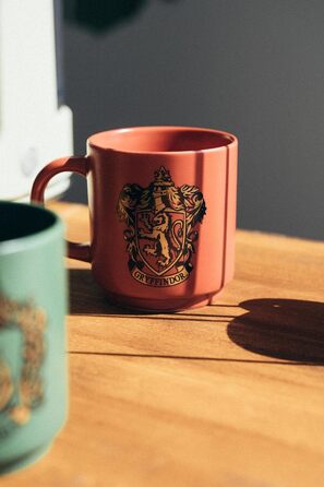 Grupo Erik Harry Potter Coffee Mug Set of 4 Hogwarts Houses - Ceramic Coffee Cups Gryffindor, Slytherin, Ravenclaw and Hufflepuff - Mug Set, each 300 ml