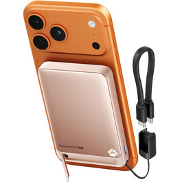 Power Bank INIU 10000mAh MagSafe Qi2 Рожевий – Зовнішній акумулятор 45W з USB-C, підставка для iPhone 17-12