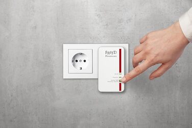 Набір FFRITZ!Powerline 1240E/1000E WLAN: Wi-Fi точка доступу, 1200 Мбіт/с, для медіа-стримінгу та NAS, білий