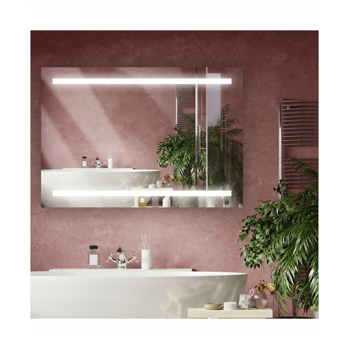 LED-дзеркало у ванну кімнату 80x60 з сенсорним вимикачем