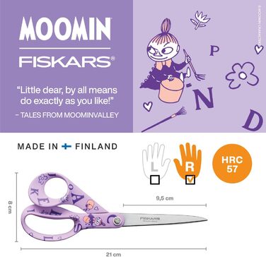 Ножиці Moomin Gen Pur 21 см у коробці ABC, для школи та офісу