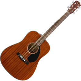 Акустична гітара Fender CD-60S Dreadnought з палісандровою накладкою, махагоні, натуральний колір, повний розмір, 970110022. Безкоштовні онлайн-уроки в комплекті