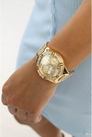 Жіночий годинник Guess Lady Frontier золотистого кольору зі сталевим браслетом, 40 мм, W1156L2