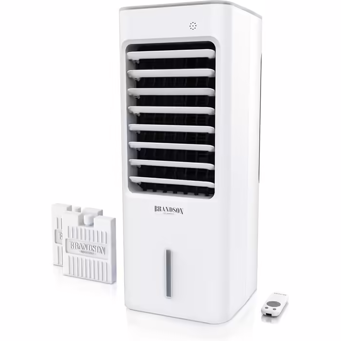 Brandson - Mobile Air Cooler with Water Cooling - 2024 Award Winner - Evaporative Cooler without Exhaust Hose - Humidifier Fan Standing Fan - Quiet - 5L - Used like new A: Type 1