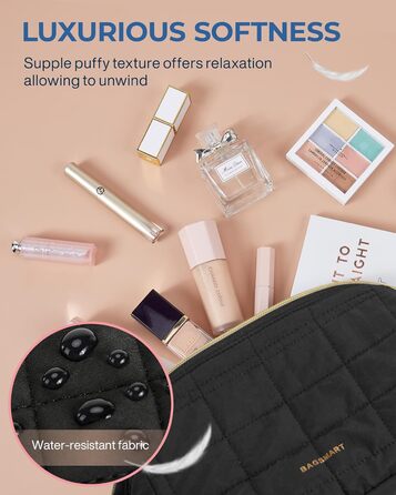 Косметичка BAGSMART для макіяжу та подорожей, чорна