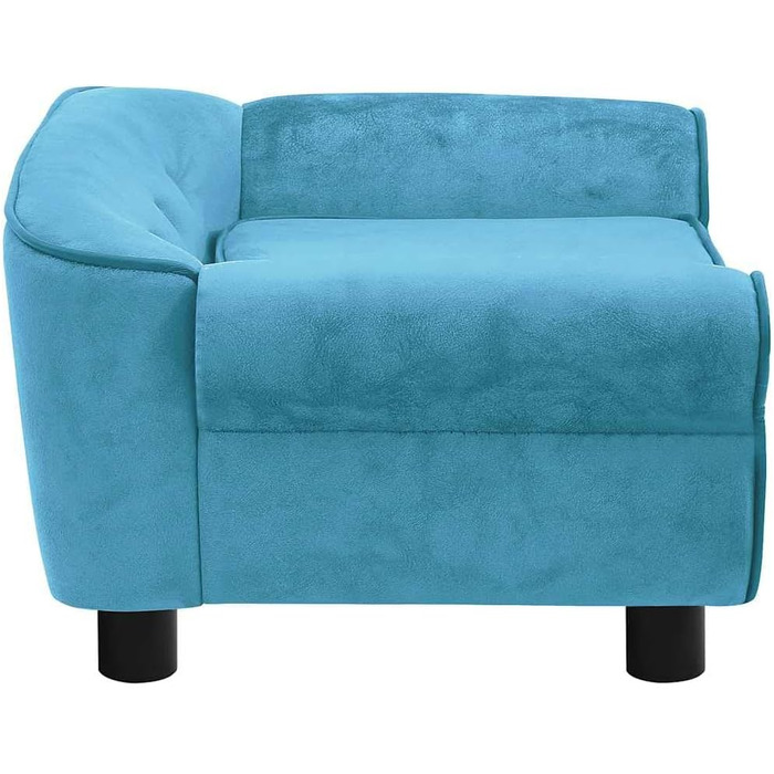 Софа для собак VidaXL, темно-блакитна, 72x45x30 см, плюшеве ліжко для собак та котів