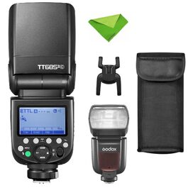 Спалах Godox TT685II-C для Canon: E-TTL, High-Speed Sync (HSS), бездротова система 2.4G, сумісність з Canon EOS R5, 5D Mark IV, 6D Mark II, 90D