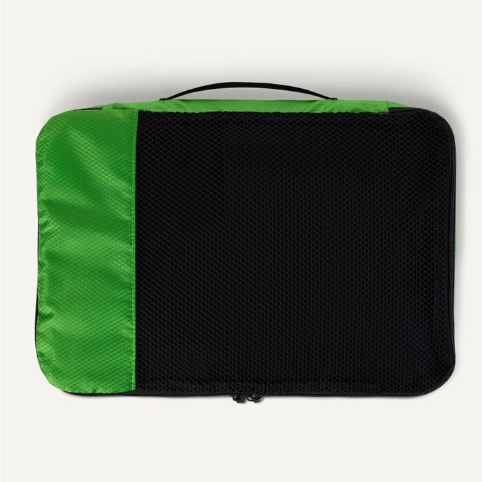 Органайзер для подорожей Amazon Essentials 8 шт. Набір кубиків для багажу з подвійним замком, 100% поліестер, різні розміри, 8 x різні розміри (4 x середні, зелений)