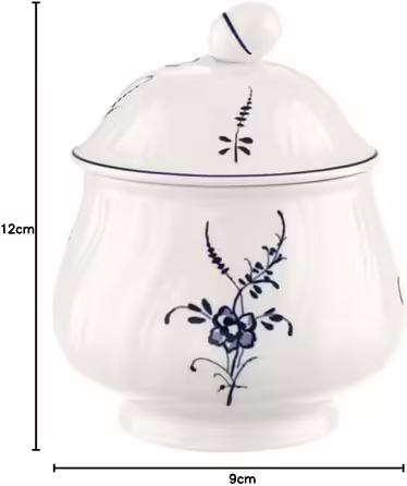 Цукорниця Villeroy & Boch Vieux Luxembourg, преміум порцеляна, біло-синя