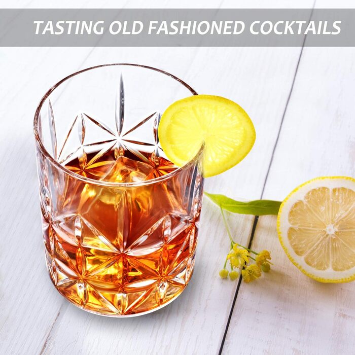Набір склянок для віскі Veecom, 315 мл (2 шт.) - Old Fashioned, Tumbler, для скотчу та коктейлів