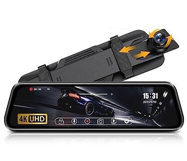 Автомобільний відеореєстратор-дзеркало Jansite 4K з камерою заднього виду та 5.8GHz WiFi