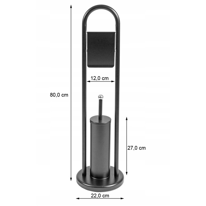 Набір аксесуарів для ванної кімнати Yoka Home, чорний матовий метал
