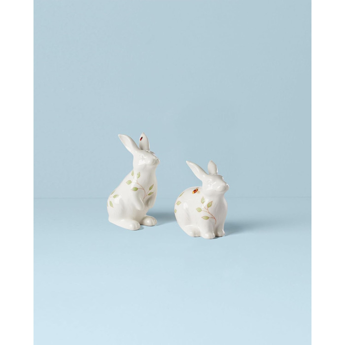 Lenox 893456 Butterfly Meadow Bunny Salt & Pepper Shakers, Porcelain, Multicolor