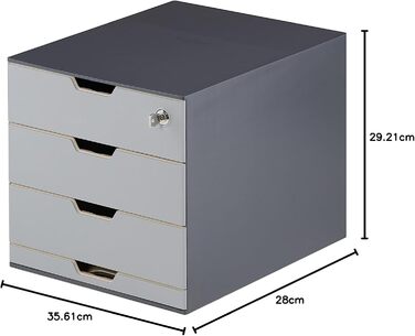 Компактна скринька для кави та чаю (2 ящики) сірого кольору, 338358
