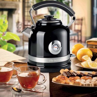 Електричний чайник Ariete Moderna 2854 з термометром, 1.7 л, 2000 Вт, чорний