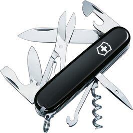 Швейцарський мультитул Victorinox Climber (14 функцій, велика клинка, відкривачка для пляшок) у блістері, чорний