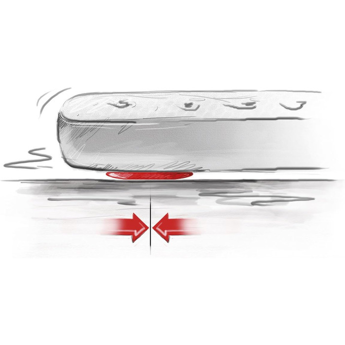 Надувний матрац High Peak 40043, XXL 195x75x20 см, двосторонній, з інтегрованою помпою, антиковзаюча поверхня, для дому та відпочинку на природі, сірий/блакитний