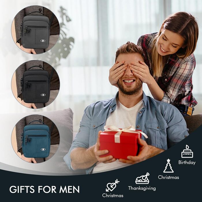 Чоловіча сумка на плечі BAGZY: велика нагрудна сумка-рюкзак для роботи, навчання та подорожей (579grün)