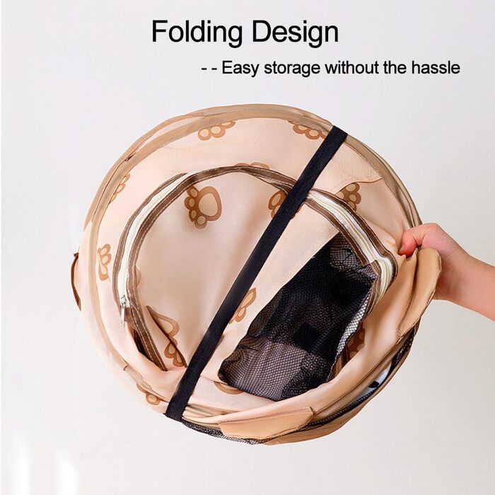 Складаний вольєр для тварин, портативний, для цуценят, собак, кошенят, котів, Indoor/Outdoor, Pop-Up, розмір M, коричневий