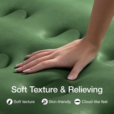 Надувний матрац Luftmatratze для 2 осіб 190x137x46 см з вбудованим насосом для кемпінгу та дому